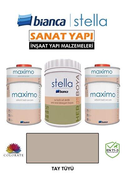 Bianca Stella 10-12 M2 Boyama Seti ( 1Lt Boya+ 1Lt Maximo Parlak )