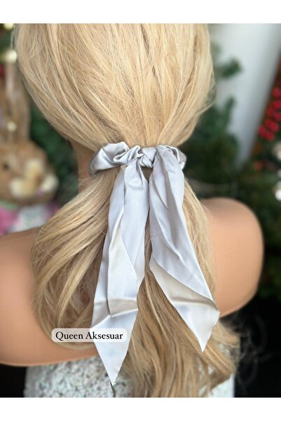 Queen Nelly Trend Fashion - Gri strălucitor satin elastic batista wrap eșarfă...