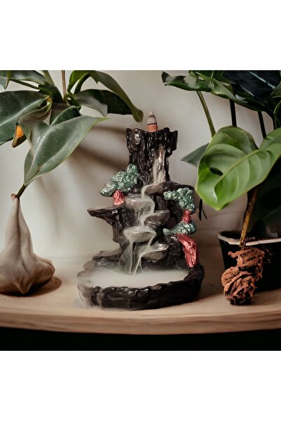 OYKOOT Geri Akış Tütsülük Dağ Şelale Model 20cm Tütsü Hediyeli