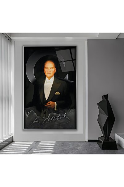 EMYA HOME Επιτραπέζιο γυαλί Ατατούρκ με μεταλλικό πλαίσιο