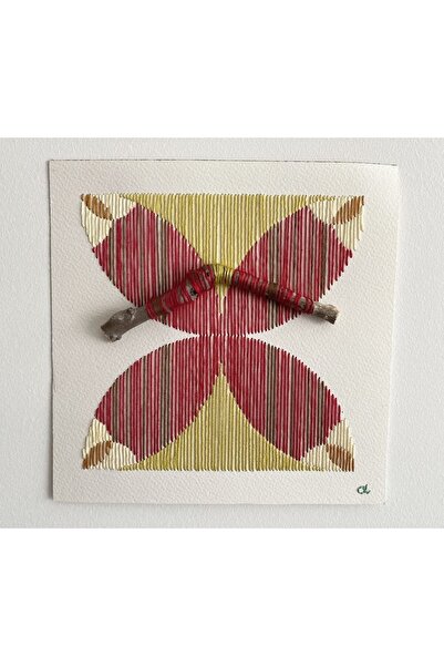 artoloji Doğaya Dönüş No.36 - 300 Gr Suluboya Kağıdı Üzeri Nakış - 25x25 Cm