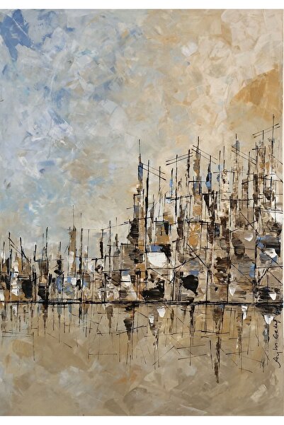 artoloji Ayla Erdoğ Çetin - Şehirden 6 - 2022 - Tuval Üzerine Akrilik - 70x10...