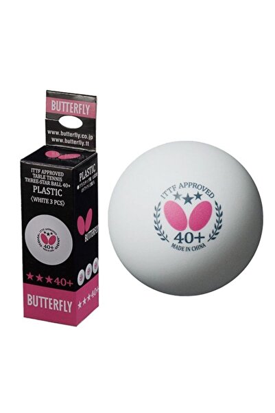 BUTTERFLY 3 Yıldız Masa Tenisi Pinpon Topu Ittf Onaylı Beyaz