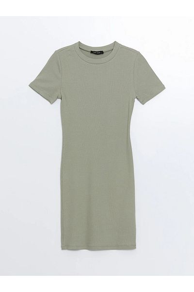 LC Waikiki LCW Vision Crew Neck Straight Short Sleeve Women's Dress