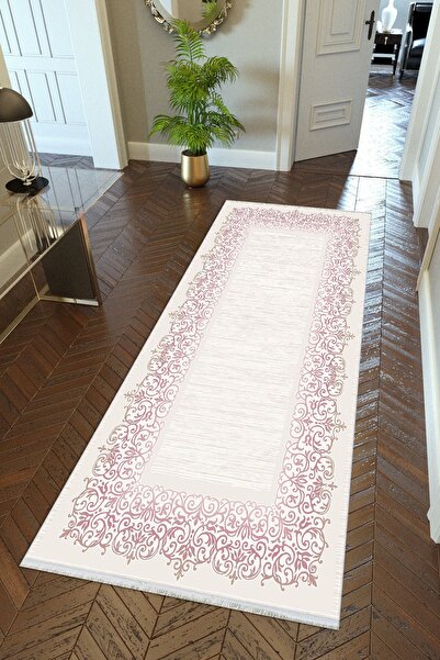 10 Post Online Purple Beige Digital cu imprimeu Way - Covor rotund oval antid...