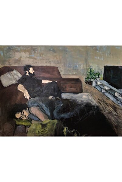 artoloji Elif Beyaz Kardeş - 2021 - Uyku ve Uyanıklık - Tuval Üzerine Yağlıboya - 90x120 cm
