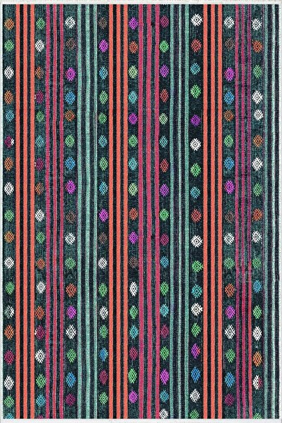 10 Post Online Turquoise Non-Slip Based - Runner Rug Patterned Authentic Thin Printed Hallway Carpet