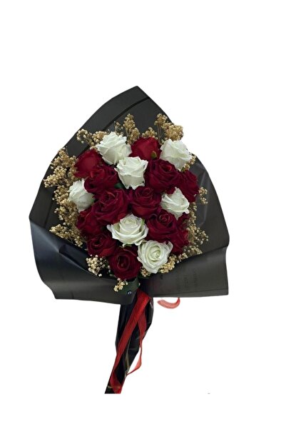 İklim Flowers Cipsolu Gerçek Görünümlü Yapay Kadife Güller Kız Isteme Buketi