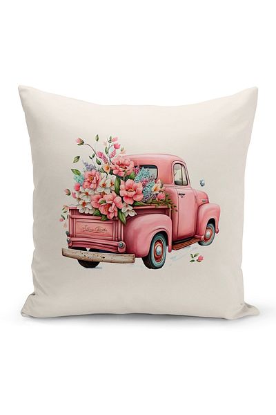 Bertille Home Vintage Series Double Sided Digital Printed Throw Pillow Case (Vintage Cushion Cover)