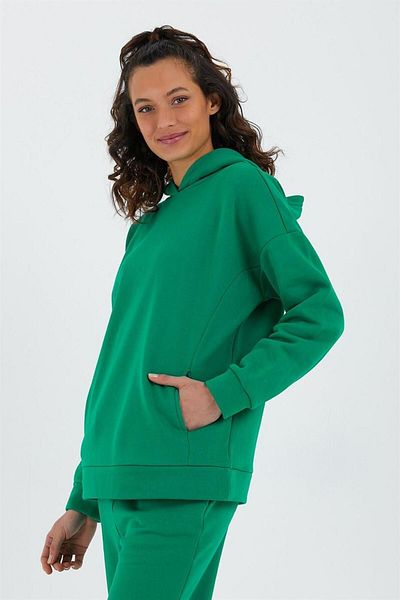 CrazyShopping Γυναικείο Σετ Φούτερ Fleece Oversize - Ελαστική μέση και πόδι, Τρεις κλωστές