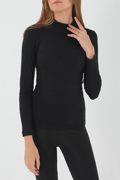 CrazyShopping Bluză cu gât țesut pentru femei - Design raportat