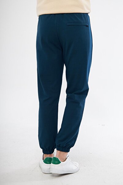 CrazyShopping Erkek Flota Fermuarlı Çift Cepli Eşofman Altı