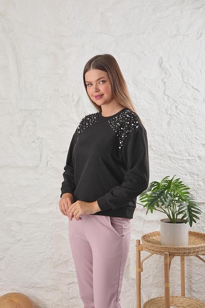 CrazyShopping Hanorac confortabil cu umeri de damă