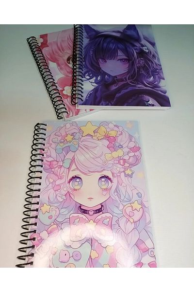 daily notebook 64 Sheets Kuromi Unlined Notebook - A5 School Notebook