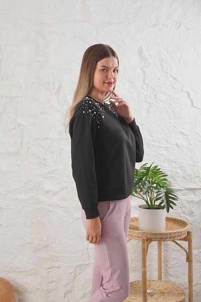 CrazyShopping Hanorac confortabil cu umeri de damă