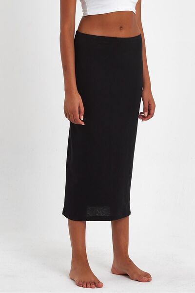 CrazyShopping Μακρύ μεσοφόρι Jupon - Ελαστική μέση, φούστα και εσωτερική επένδυση