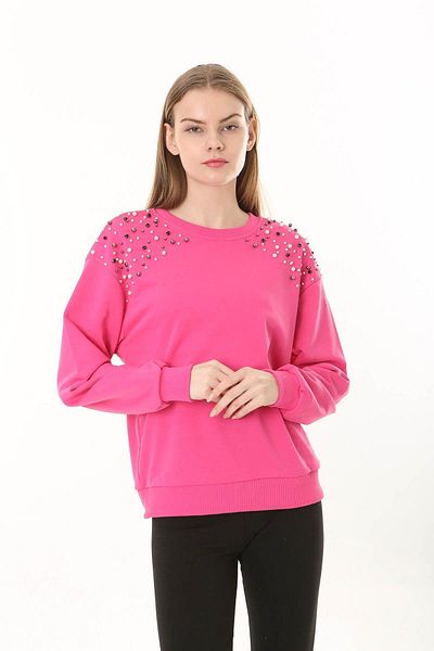 CrazyShopping Hanorac confortabil cu umeri de damă