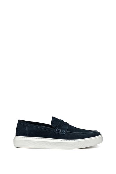 Geox Deiven Suede Leather Navy Blue Men's Loafer - U455wc00022c4002