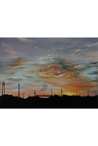artoloji Rabia Ceviz - Sunset 1 - 2018 - Tuval Üzerine Yağlıboya - 40x30 Cm