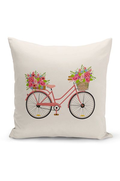 Bertille Home Vintage Series Double Sided Digital Printed Throw Pillow Case (Vintage Cushion Cover)
