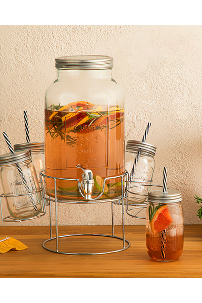 English Home Carina Cam 5 Parça Meşrubatlık 5,5 L Silver