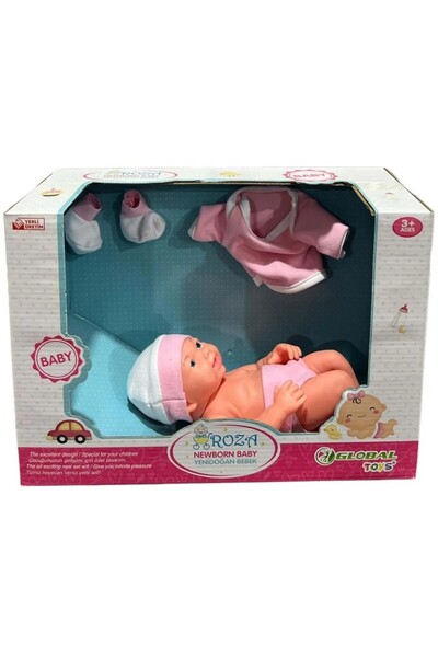 Global Toys Roza Yeni Doğan Bebek Pembe GL100668
