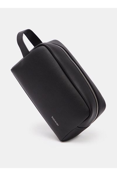 Duchini Solid Pouch with Zip Closure and Wrist Loop