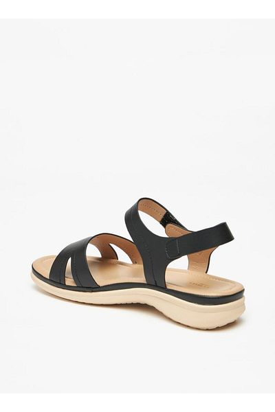 Flora Bella by Shoexpress Flora Bella Solid Flat Sandals with Hook and Loop Closure