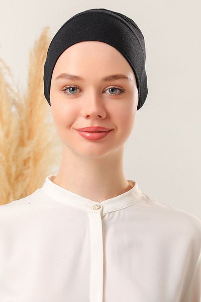 Melodi Scarf Magic Adhesive Non-Slip Bonnet Black