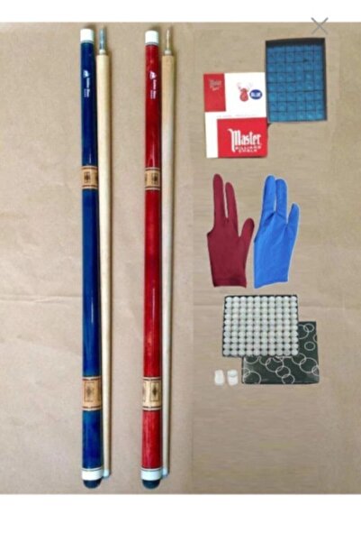 Genel Markalar Bilardo Istakası (kingcue) 2 Adet + Tebeşir 12 Adet + Istaka Ucu 10 Adet + Eldiven 2 Adet Takım3