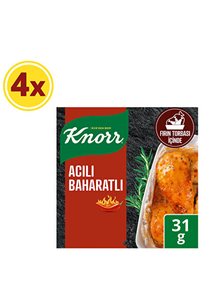Knorr Acılı & Baharatlı Tavuk Çeşnisi 31 gr X 4 Adet