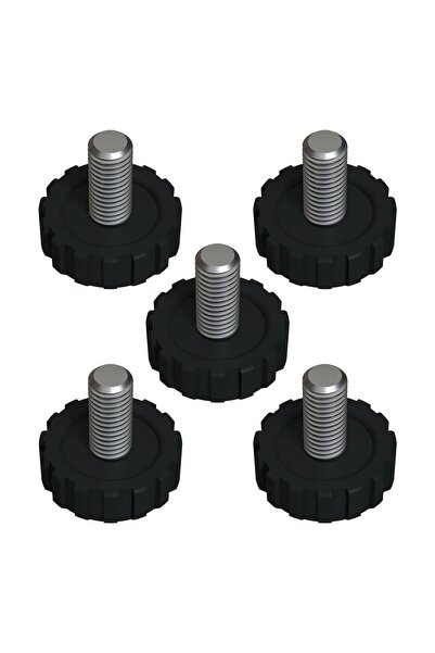 Adem Koç Çap 27 mm Sıkma Baza Ayar Vidası Yükseltme Ayağı Tırtıllı M8 x 16,5 ...