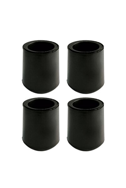 Adem Koç 25 mm PVC scaun profil picior saboți silențios moale - negru (4 bucăți)