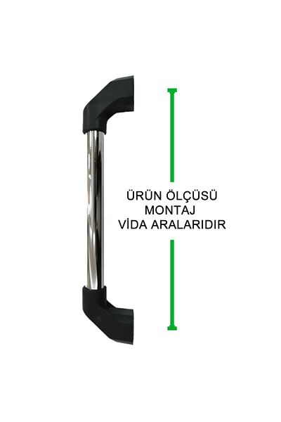 Adem Koç Metal Fixed Disabled Elderly Patient Handle Chrome Plated Grab Bar 25 Cm