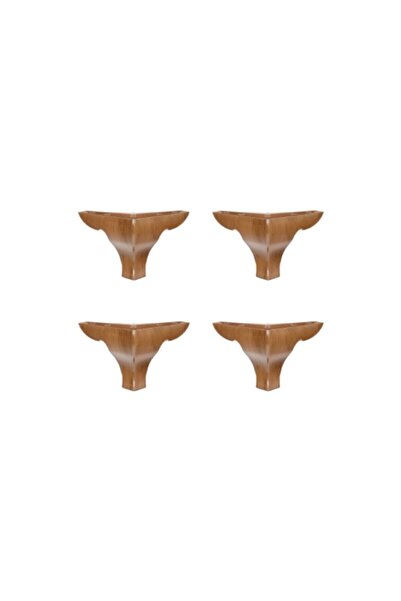 Adem Koç 12 cm Nehir Ahşap Desenli Plastik 4 Lü Mobilya Ayağı