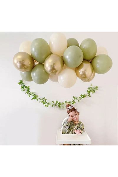 asöy Mold Green Balloon Chain Balloon Set