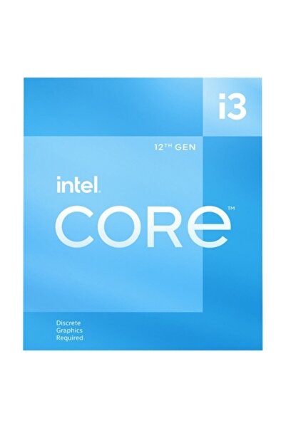 Intel Core I3 12100f 17mb 4çekirdekli Vga Yok 1700p 58w Kutusuz Fansız