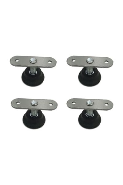 Adem Koç Dolap Raf Bingo Ayak Ve Bağlantı Sacı Siyah (4 Takım)