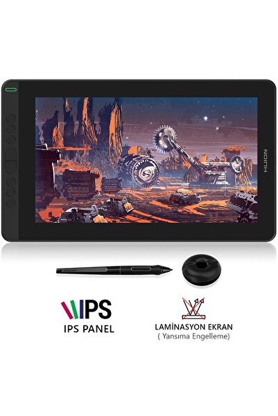 Huion Kamvas 13 Ips Panel Full Hd Lcd Grafik Tablet 8192 Basınç Hassasiyeti 5...