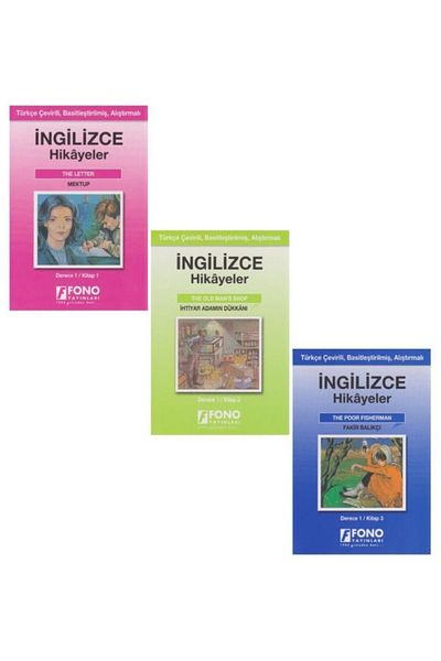 Fono Yayınları Fono English Turkish Stories Grade 1 (3 Books)