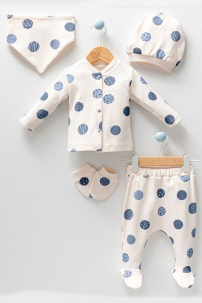 Cherub Baby طقم بدلة أطفال بطبعة كوكب عضوي مكون من 5 قطع