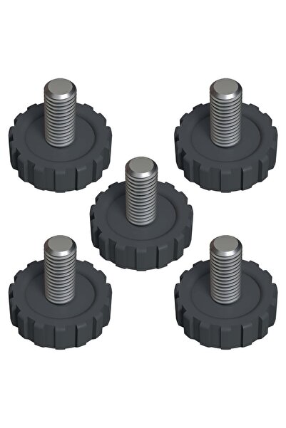 Adem Koç Çap 27 mm Sıkma Baza Ayar Vidası Yükseltme Ayağı Tırtıllı M8 x 16,5 ...