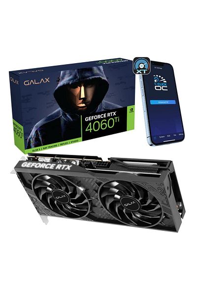 GALAX Geforce Rtx 4060 Ti - 1-Click OC, 8GB GDDR6, 128 Bit DLSS 3 Graphics Card (46ISL8MD8COC)
