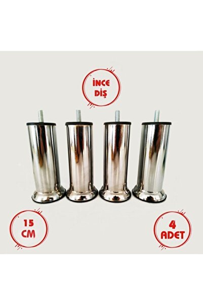 Marka Baza Koltuk Kanepe Ayağı Civatalı 15 Cm (4 Adet) M8 Ince Diş