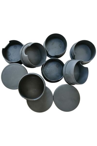 Adem Koç 42 Lik Boru Için Plastik Yuvarlak Içe Geçme Profil Tapası Gri (10 Adet)