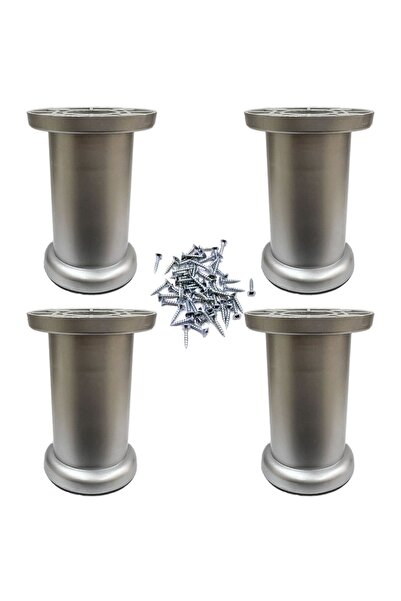 Adem Koç 10 Cm Plastik Mobilya Dolap Baza Ayağı Krom ( 4 Adet ) - Masa Ayakları