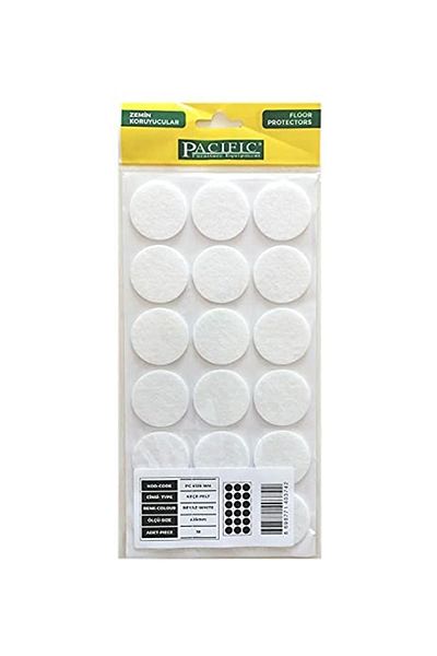 PACIFIC Under Furniture Adhesive Floor Protector Sound Cutter Felt Felt 35 Mm White