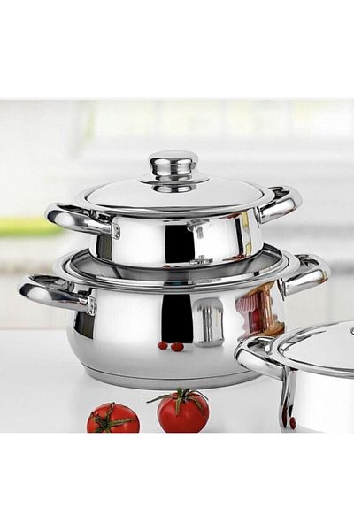 La Push Concept Steel Lid Cakir 6 Piece Cookware Set Set of 3
