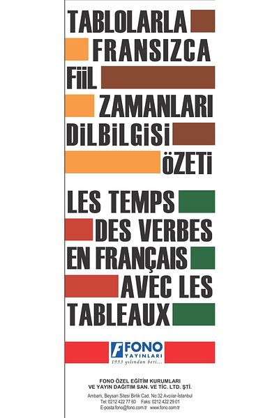 Fono Yayınları Summary of French Verb Tenses and Grammar with Tables