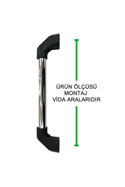Adem Koç Metal Fixed Disabled Elderly Patient Handle Chrome Plated Grab Bar 35 Cm (4 Sets)